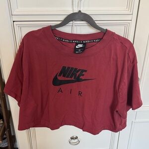 Nike Air Burgundy Crop Top